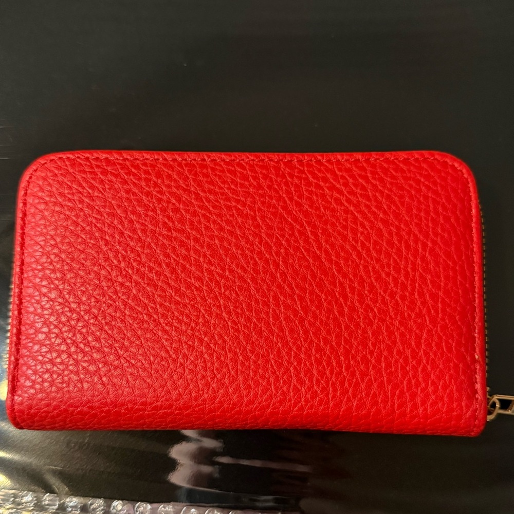 NWT Red Vegan Leather Wallet
